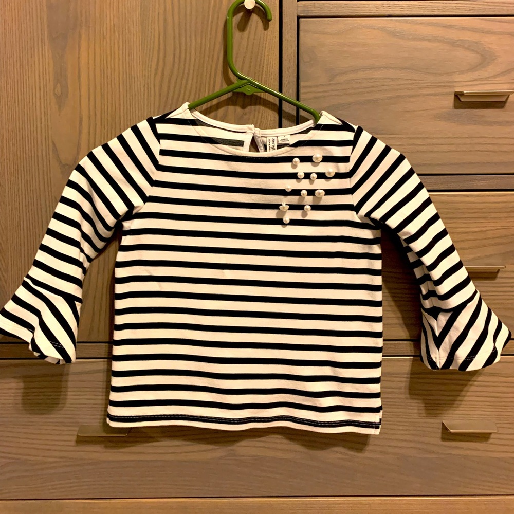 EUC - Janie and Jack girls (7) faux Pearl top